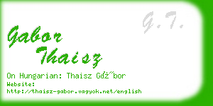 gabor thaisz business card